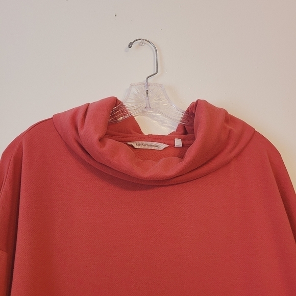 Soft Surroundings | Women's Berry Pink Cowlneck Sweatshirt (Size Large) - Picture 3 of 14
